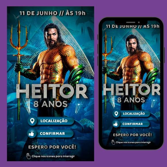 Convite Digital Interativo Aquaman