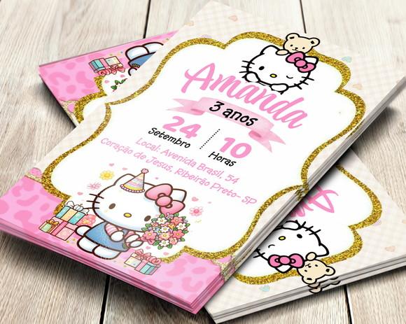Convite Digital Hello Kitty