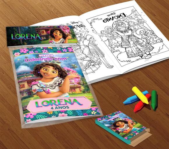 Kit Colorir Encanto (livrinho + Giz de Cera)