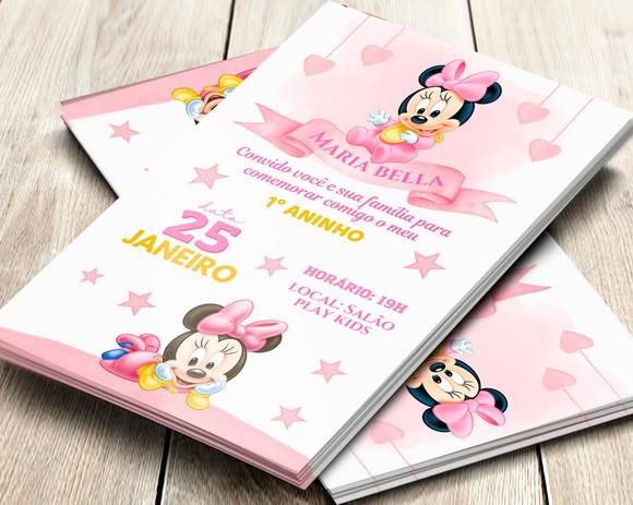 Convite Digital Minnie Baby