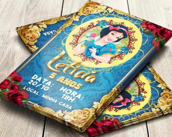 Convite Impresso Branca de Neve
