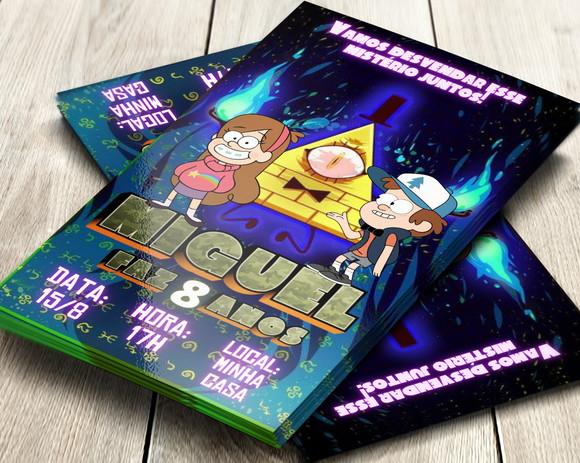 Convite Digital Gravity Falls