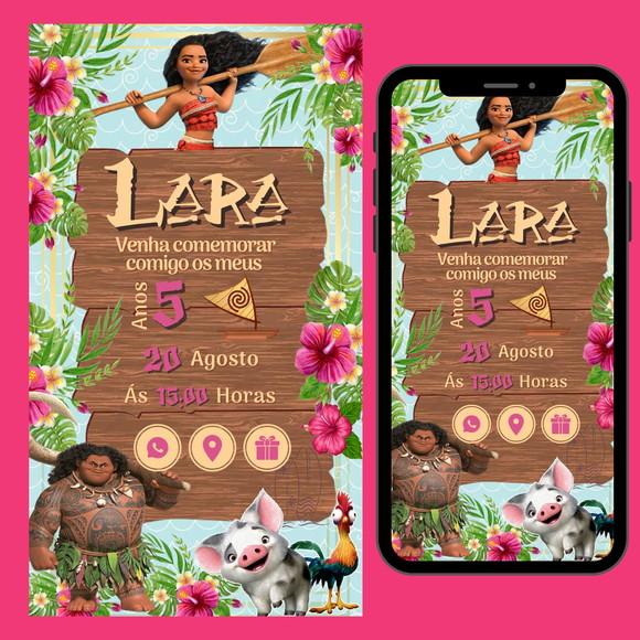 Convite Digital Interativo Moana