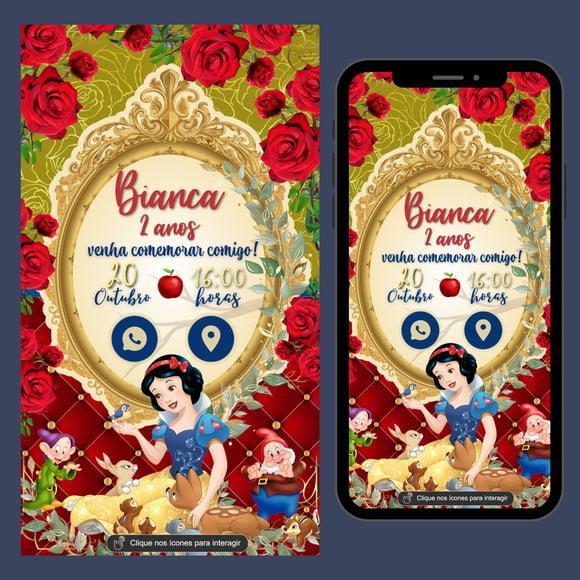 Convite Digital Interativo Branca de Neve