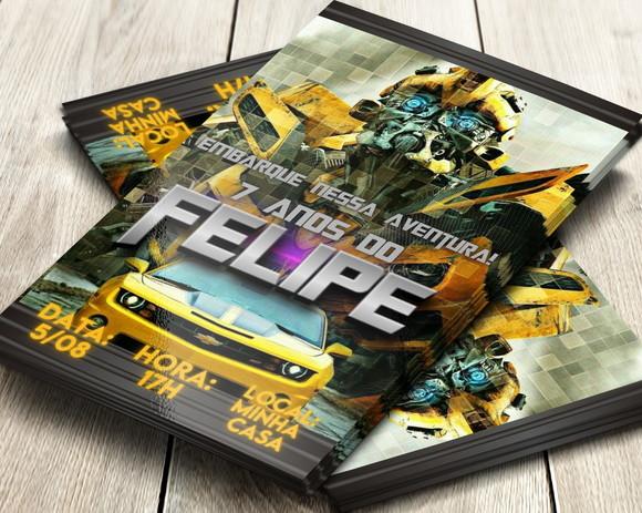 Convite Impresso Transformers