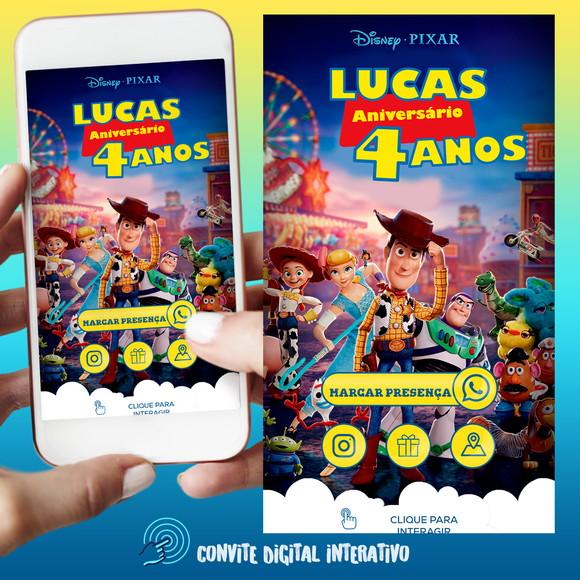 Convite Digital Interativo Toy Story