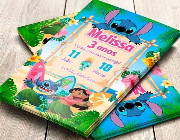 Convite Digital Lilo e Stitch