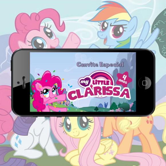 Convite De Aniversário Animado-my Little Pony