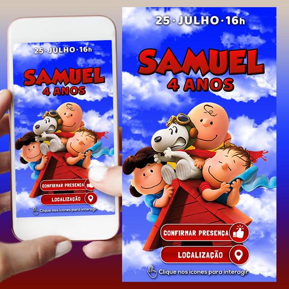 Convite Digital Interativo Snoopy
