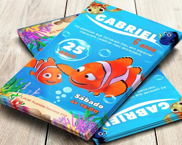 Convite Impresso Procurando Nemo