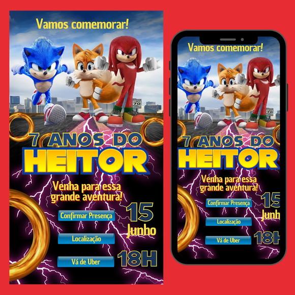 Convite Digital Interativo Sonic