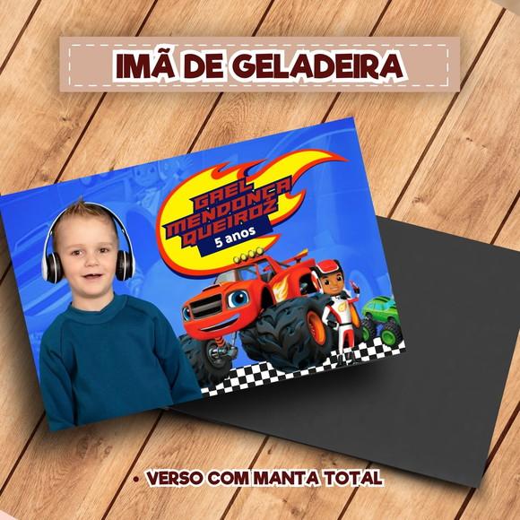Imã de Geladeira Personalizado Blaze And The Monster Machine