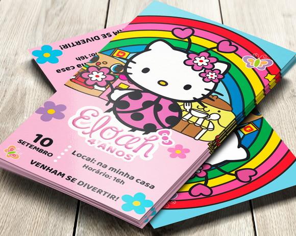 Convite Digital Hello Kitty