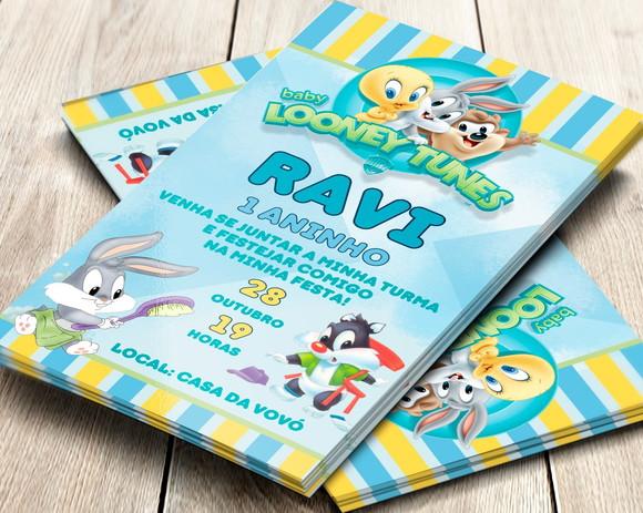 Convite Digital Looney Tunes Baby