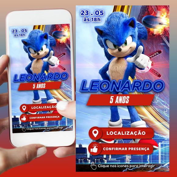 Convite Digital Interativo Sonic