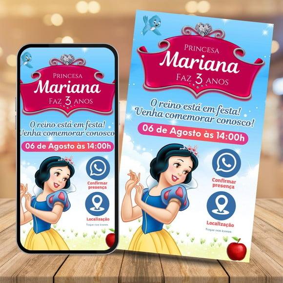 Convite Digital Interativo Branca de Neve