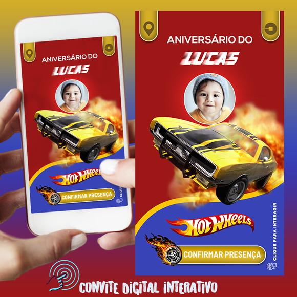 Convite Digital Interativo Hot Wheels