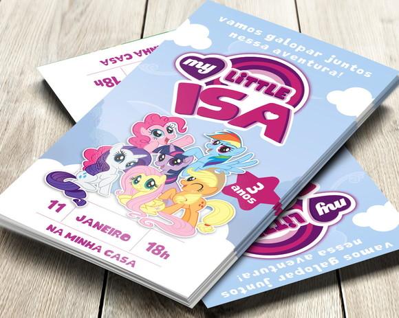 Convite Impresso My Little Pony