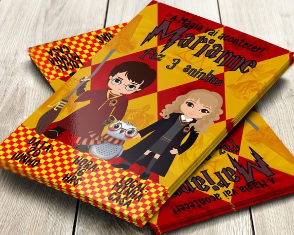 Convite Impresso Harry Potter