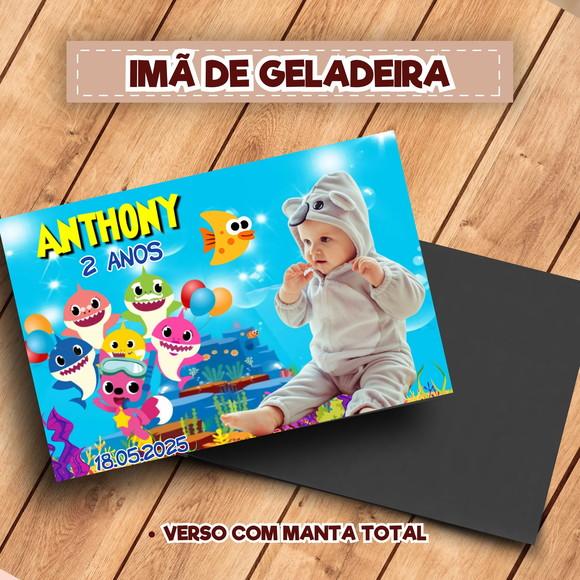 Imã de Geladeira Personalizado Baby Shark
