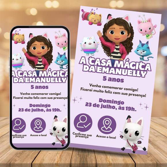 Convite Digital Interativo Casa Mágica da Gabby