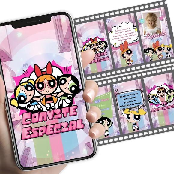 Convite Animado Meninas Super Poderosas
