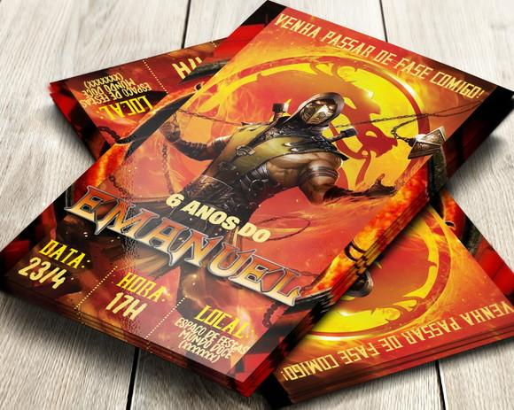 Convite Digital Mortal Kombat