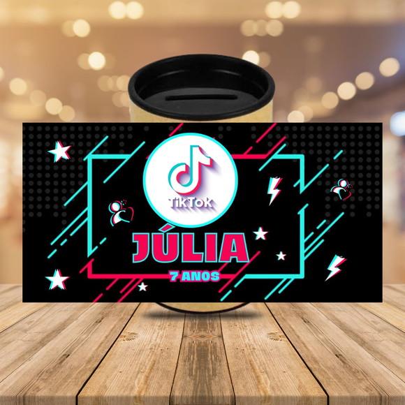 Adesivo para Cofrinho Tiktok