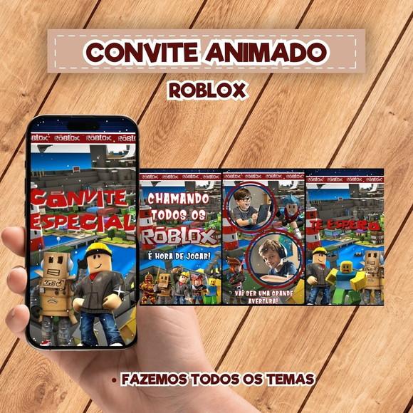 Convite Animado Roblox