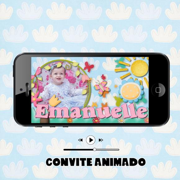 Convite de Aniversário Animado- Jardim Encantado