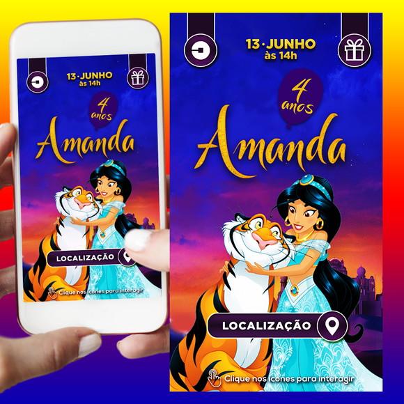 Convite Digital Interativo Aladdin