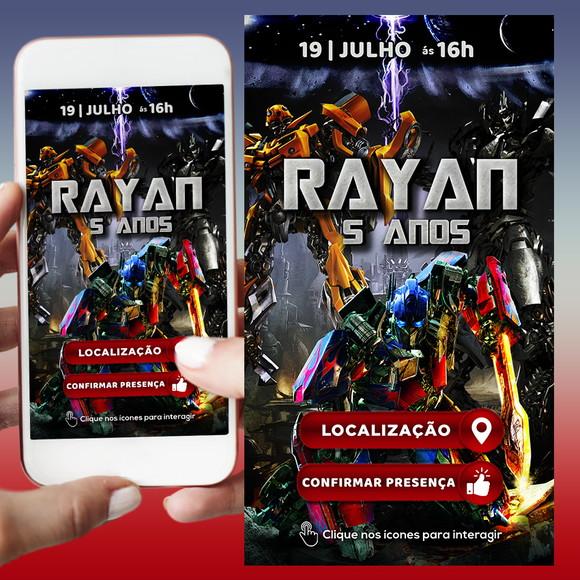 Convite Digital Interativo Transformers