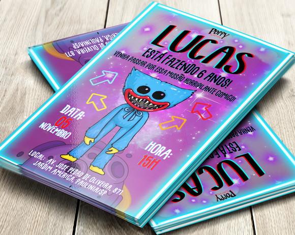 Convite Digital Poppy Playtime Huggy Wuggy