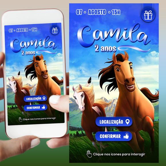 Convite Digital Interativo Spirit o Corcel Indomável