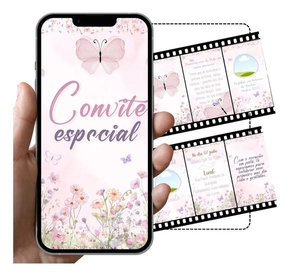Convite Animado Jardim das Borboletas