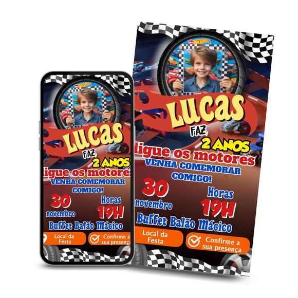 Convite Digital Interativo Hot Wheels