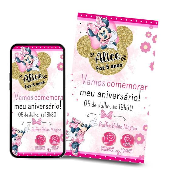 Convite Digital Interativo Minnie