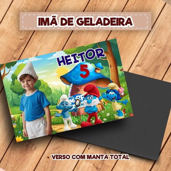 Imã de Geladeira Smurfs