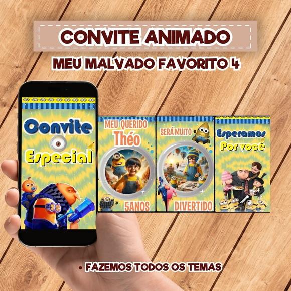Convite Animado Meu Malvado Favorito 4