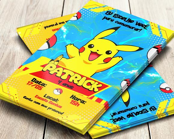 Convite Digital Pikachu