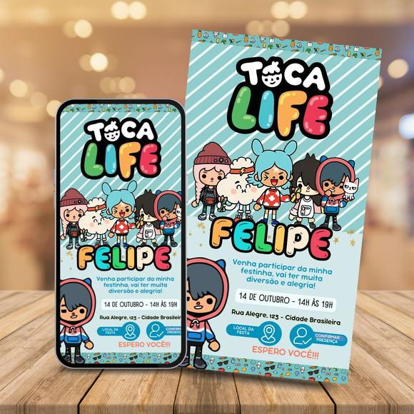 Convite Digital Interativo Toca Life