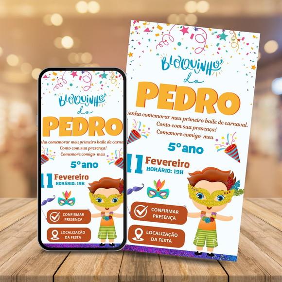 Convite Digital Interativo Carnaval