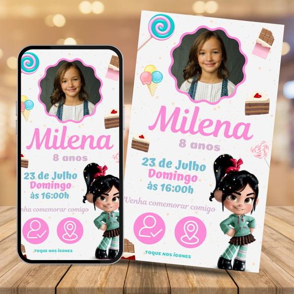 Convite Digital Interativo Vanellope