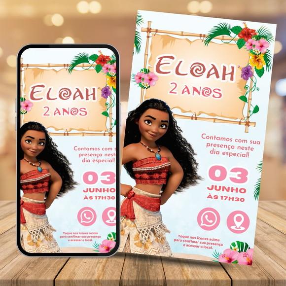 Convite Digital Interativo Moana