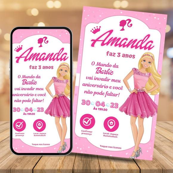 Convite Digital Interativo Barbie
