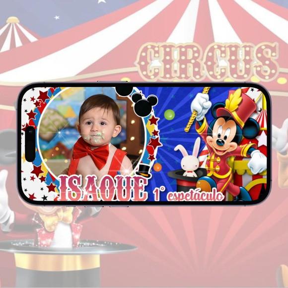 Convite Animado Circo do Mickey