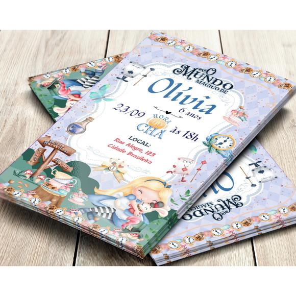 Convite Digital Alice no País das Maravilhas