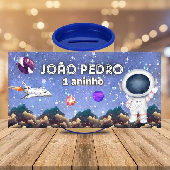 Adesivo para Cofrinho Astronauta