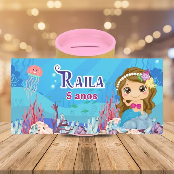 Adesivo para Cofrinho Sereia