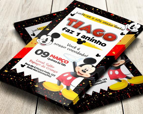 Convite Impresso Mickey
